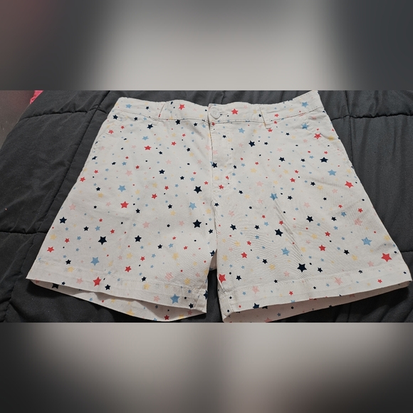Caribbean Joe Pants - Womens Multi Colored Star Shorts Caribbean Joe And Company Size 6